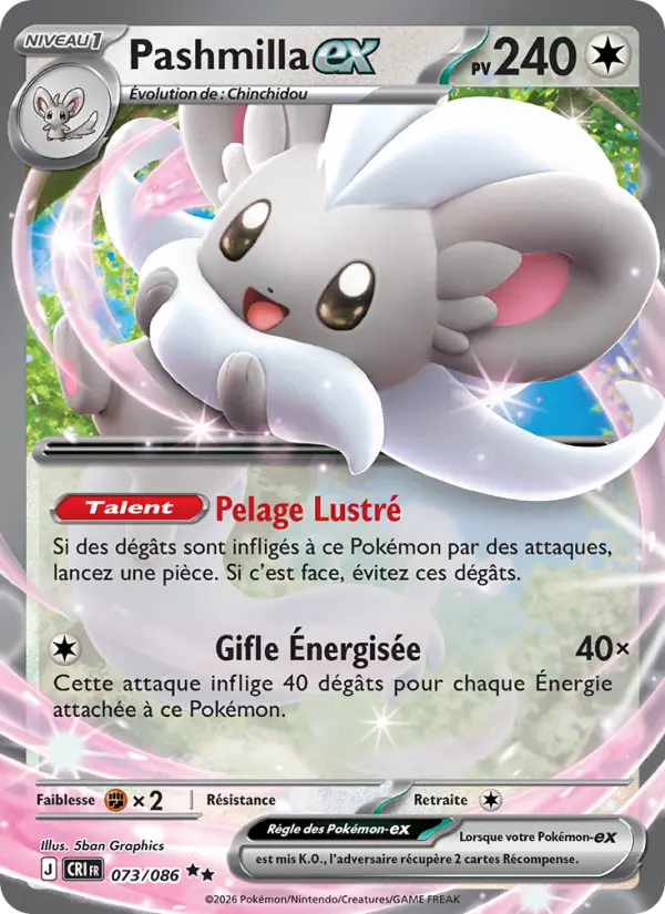 Carte Pokemon 073/086 Pashmilla-ex | LorenZone