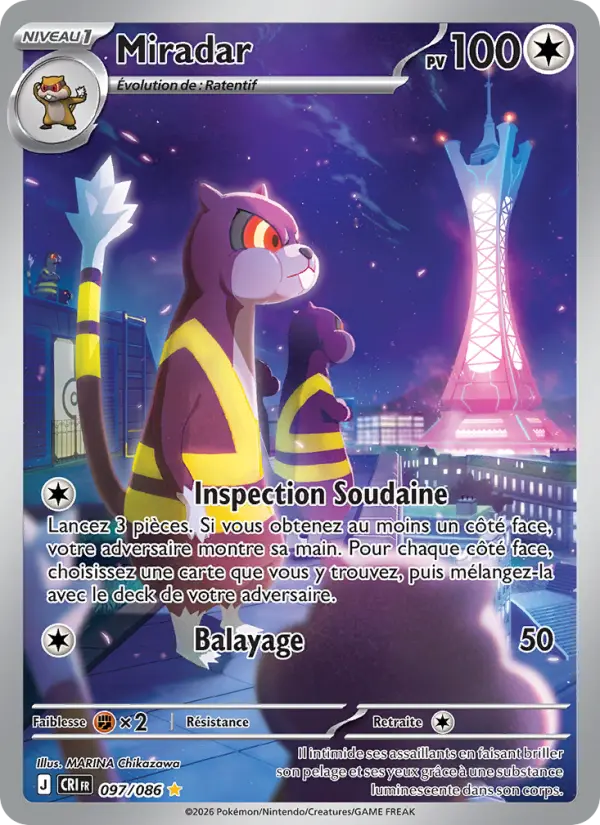 Carte Pokemon 097/086 Miradar | LorenZone