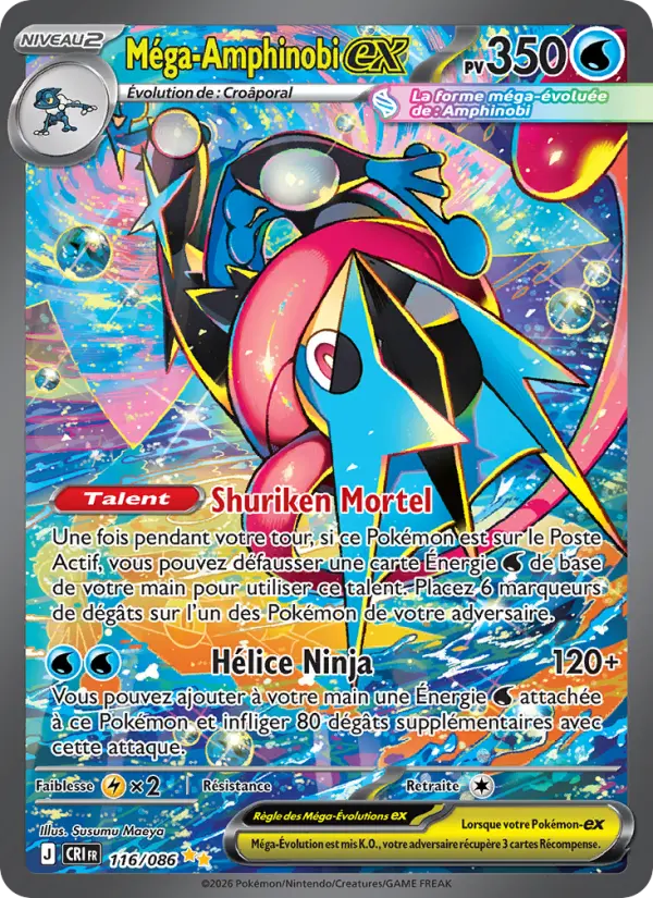 Carte Pokemon 116/086 Méga-Amphinobi-ex | LorenZone
