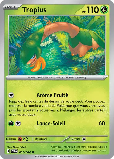 Carte Pokemon 001/084 Tropius | LorenZone