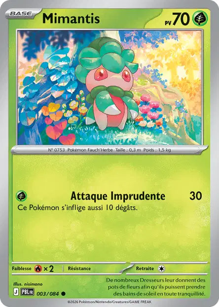 Carte Pokemon 003/084 Mimantis | LorenZone