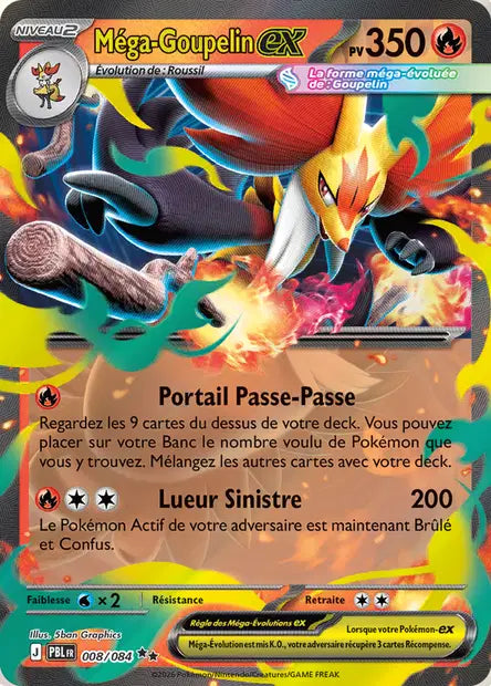 Carte Pokemon 008/084 Méga-Goupelin-ex | LorenZone