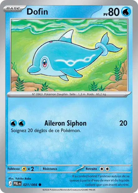 Carte Pokemon 021/084 Dofin | LorenZone