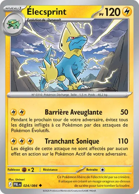 Carte Pokemon 024/084 Élecsprint | LorenZone