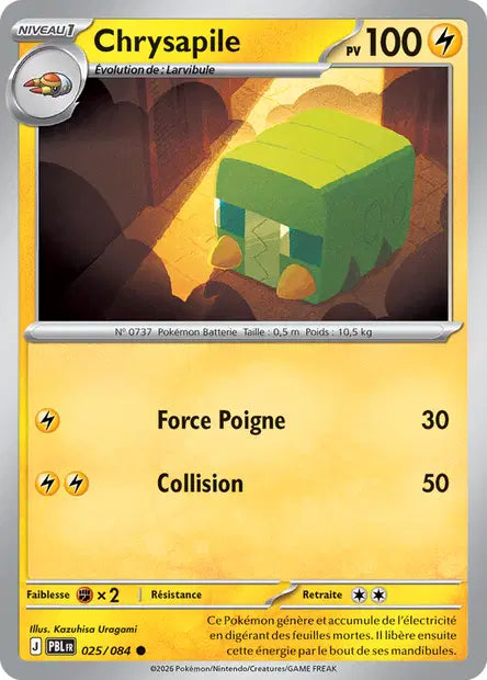 Carte Pokemon 025/084 Chrysapile | LorenZone