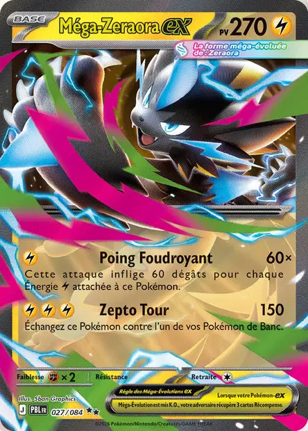 Carte Pokemon 027/084 Méga-Zeraora-ex | LorenZone