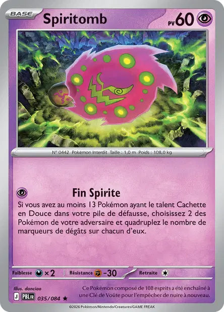 Carte Pokemon 035/084 Spiritomb | LorenZone