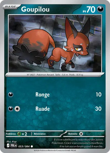 Carte Pokemon 053/084 Goupilou | LorenZone