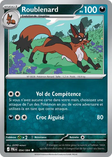 Carte Pokemon 054/084 Roublenard | LorenZone