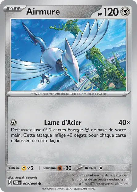 Carte Pokemon 060/084 Airmure | LorenZone