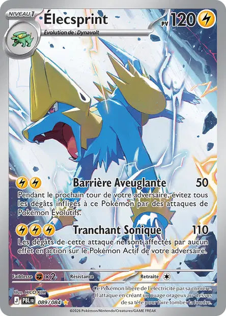 Carte Pokemon 089/084 Élecsprint Illustration Rare | LorenZone