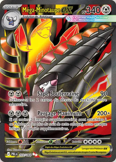 Carte Pokemon 103/084 Méga-Minotaupe-ex Ultra Rare | LorenZone