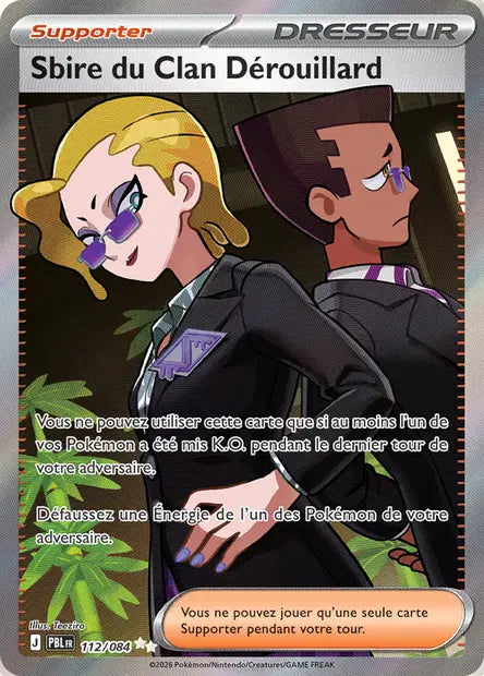 Carte Pokemon 112/084 Sbire du Clan Dérouillard Ultra Rare | LorenZone