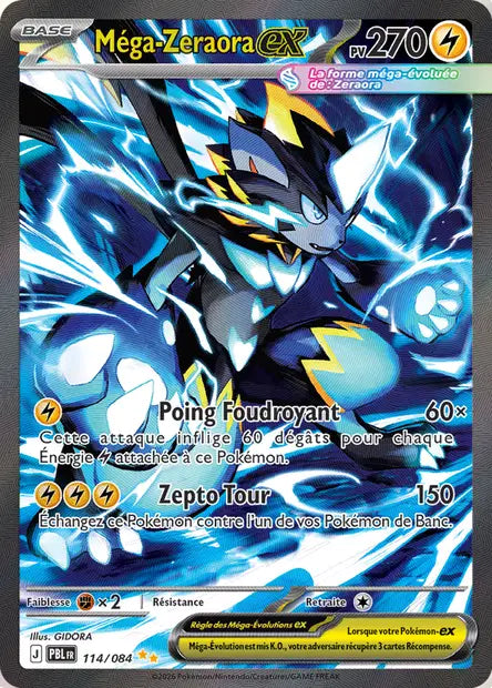 Carte Pokemon 114/084 Méga-Zeraora-ex Illustration Spéciale Rare | LorenZone