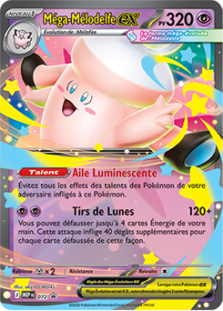 Carte Pokemon MEP072 Méga-Mélodelfe-ex Holo | LorenZone