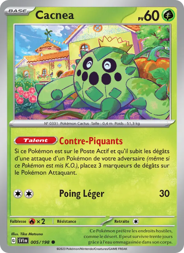 Carte Pokemon 005/198 Cacnea | LorenZone