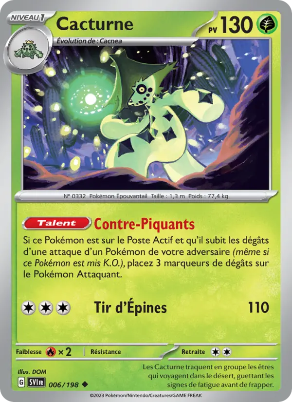 Carte Pokemon 006/198 Cacturne | LorenZone