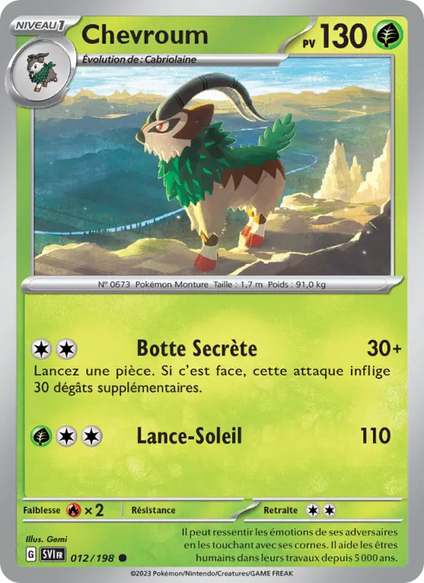 Carte Pokemon 012/198 Chevroum | LorenZone