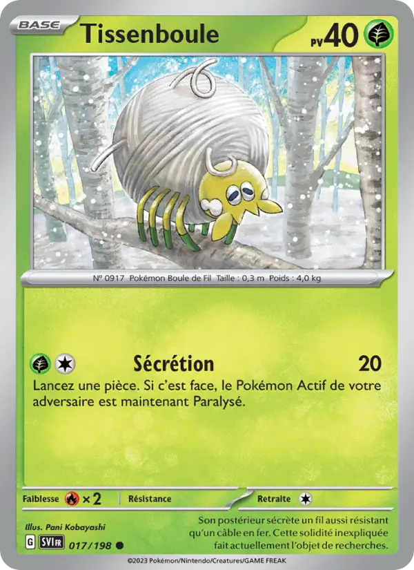 Carte Pokemon 017/198 Tissenboule | LorenZone