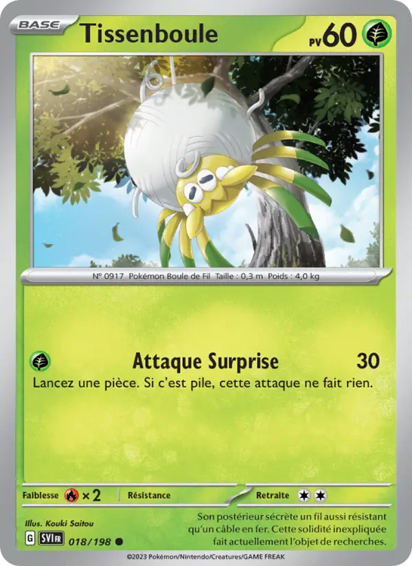 Carte Pokemon 018/198 Tissenboule | LorenZone
