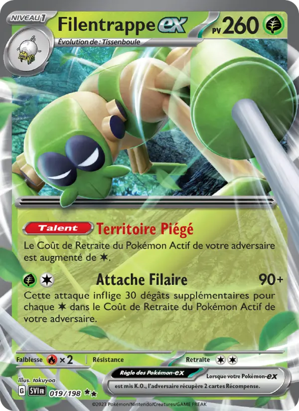 Carte Pokemon 019/198 Filentrappe-ex | LorenZone