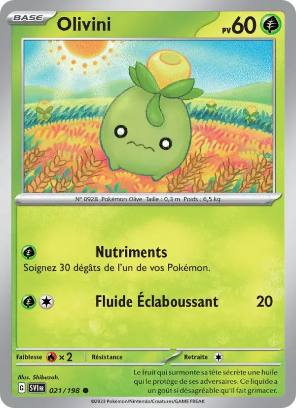 Carte Pokemon 021/198 Olivini | LorenZone