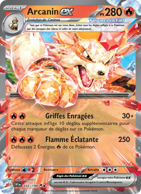 Carte Pokemon 032/198 Arcanin-ex | LorenZone