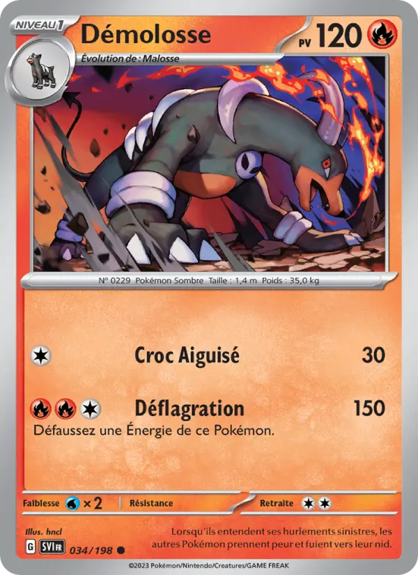 Carte Pokemon 034/198 Démolosse | LorenZone