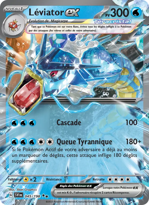 Carte Pokemon 045/198 Léviator-ex | LorenZone