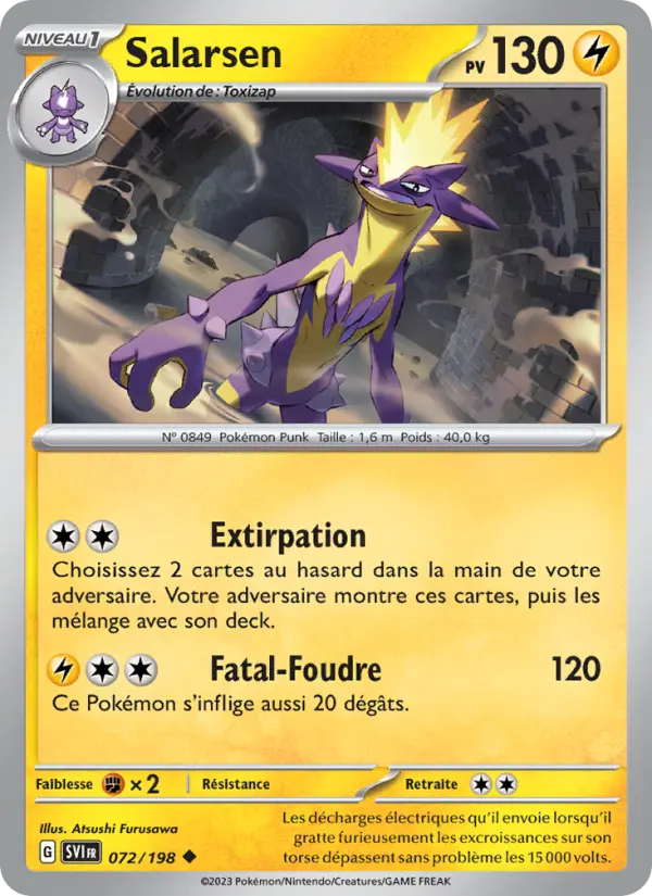 Carte Pokemon 072/198 Salarsen | LorenZone