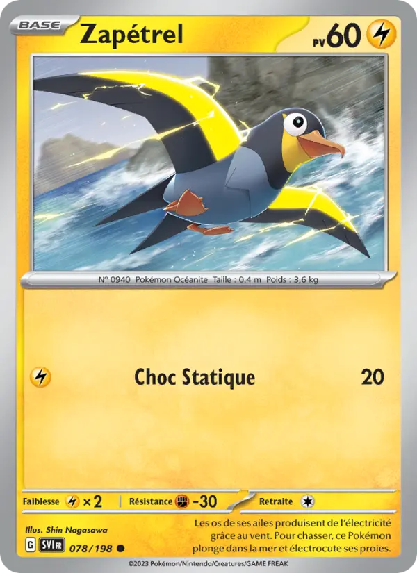 Carte Pokemon 078/198 Zapétrel | LorenZone