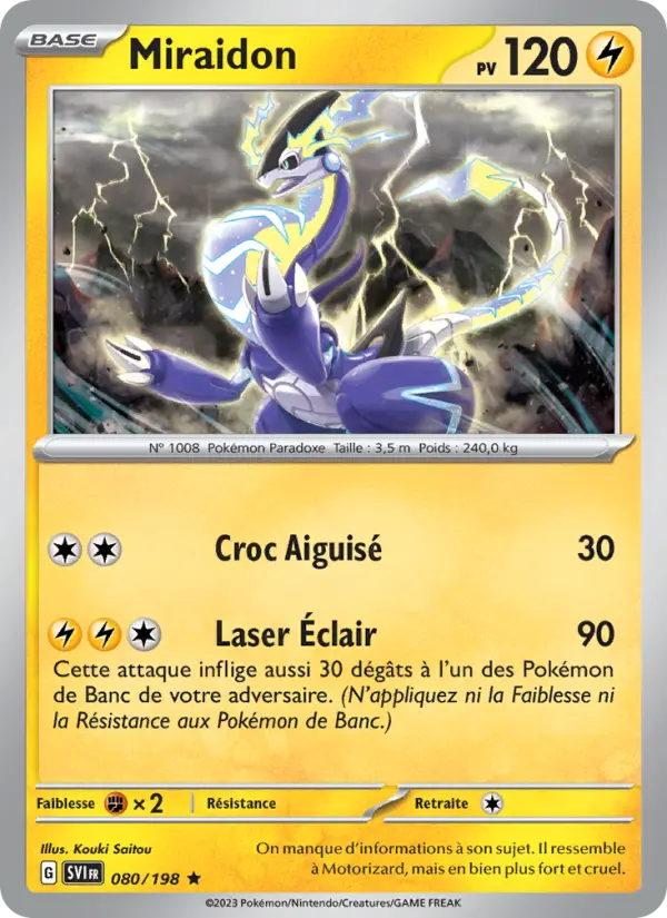 Carte Pokemon 080/198 Miraidon Holo | LorenZone