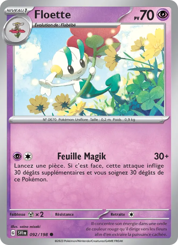 Carte Pokemon 092/198 Floette | LorenZone