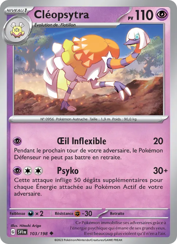 Carte Pokemon 103/198 Cléopsytra | LorenZone