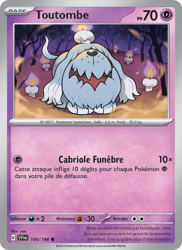 Carte Pokemon 104/198 Toutombe | LorenZone