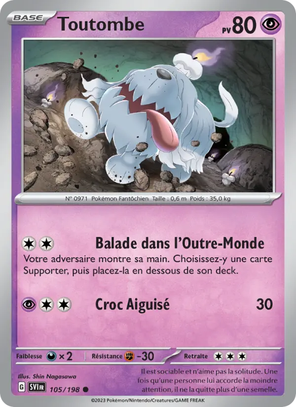 Carte Pokemon 105/198 Toutombe Holo | LorenZone