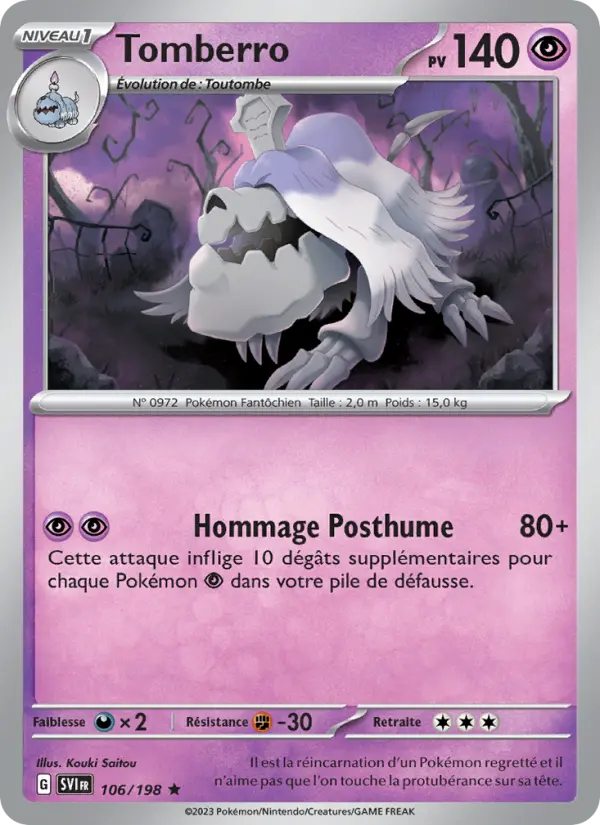 Carte Pokemon 106/198 Tomberro Holo | LorenZone