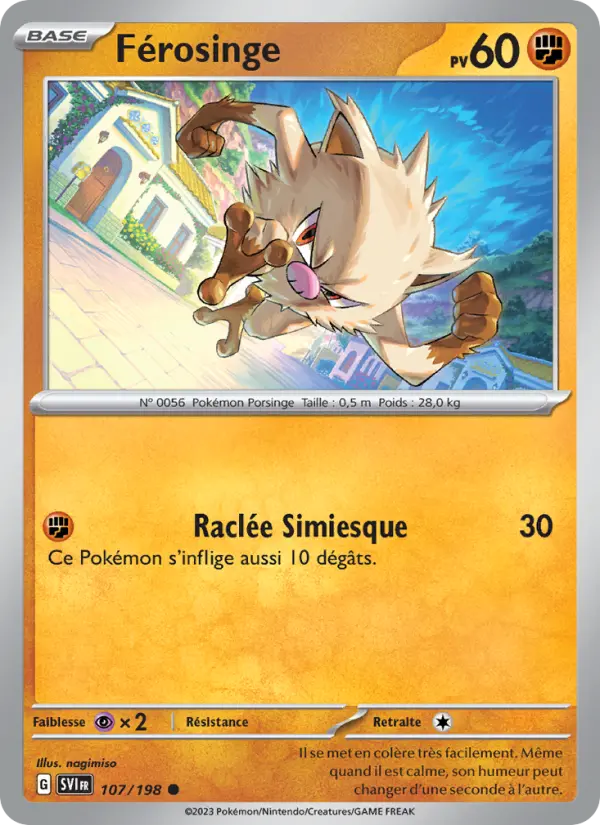 Carte Pokemon 107/198 Férosinge | LorenZone