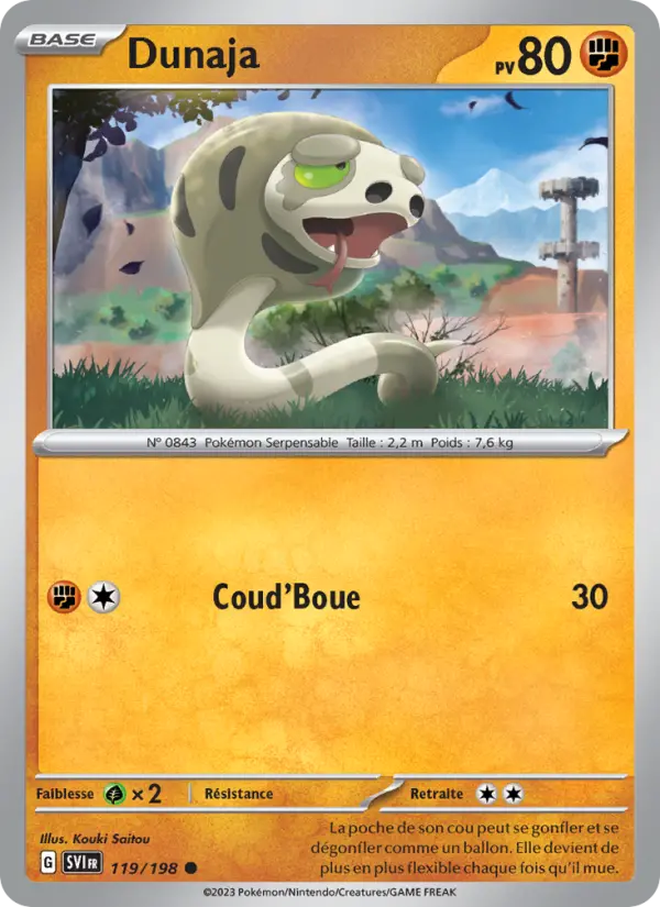 Carte Pokemon 119/198 Dunaja | LorenZone