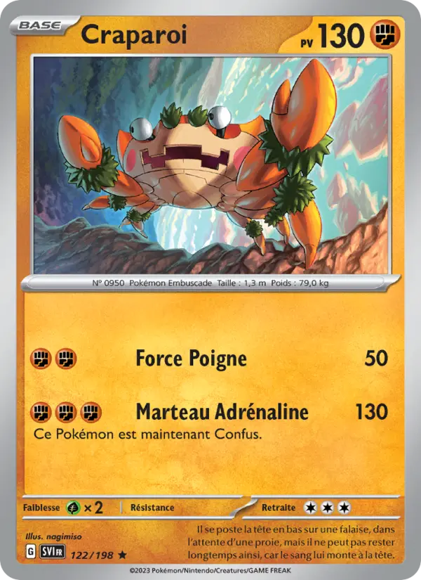 Carte Pokemon 122/198 Craparoi Holo | LorenZone