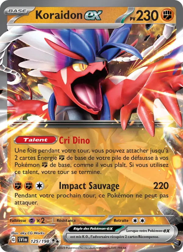 Carte Pokemon 125/198 Koraidon-ex | LorenZone