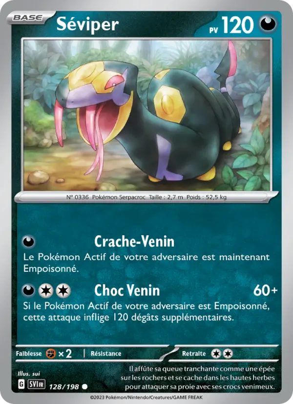 Carte Pokemon 128/198 Séviper | LorenZone