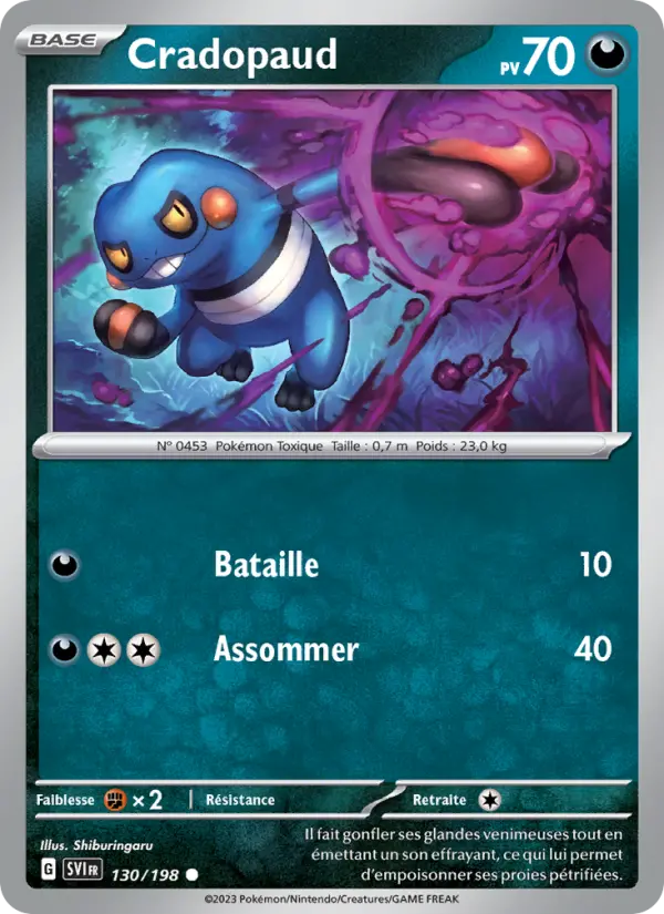 Carte Pokemon 130/198 Cradopaud | LorenZone