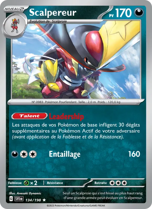 Carte Pokemon 134/198 Scalpereur Holo | LorenZone