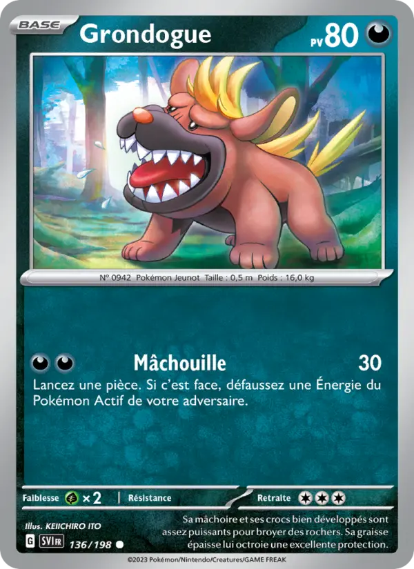 Carte Pokemon 136/198 Grondogue | LorenZone