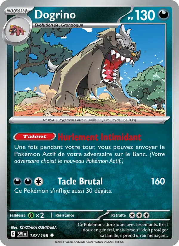 Carte Pokemon 137/198 Dogrino | LorenZone