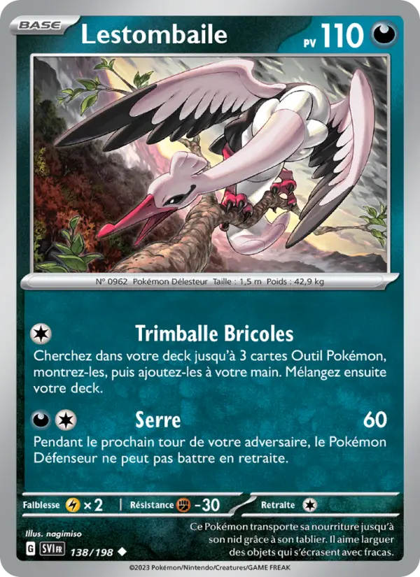 Carte Pokemon 138/198 Lestombaile | LorenZone