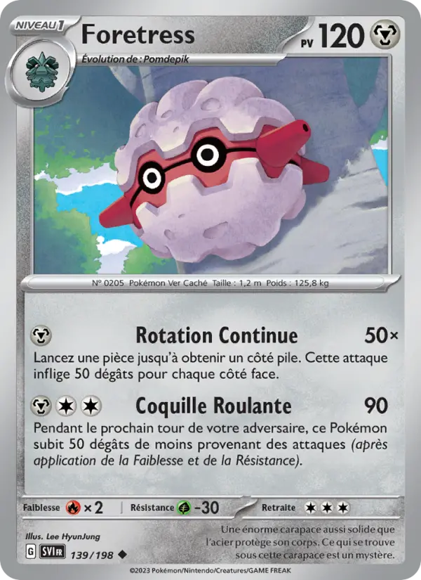 Carte Pokemon 139/198 Foretress | LorenZone