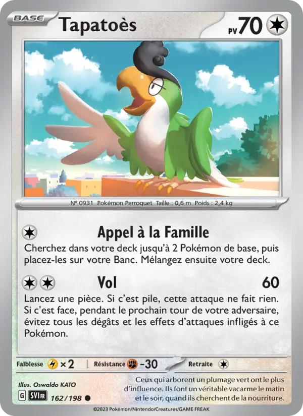Carte Pokemon 162/198 Tapatoès | LorenZone