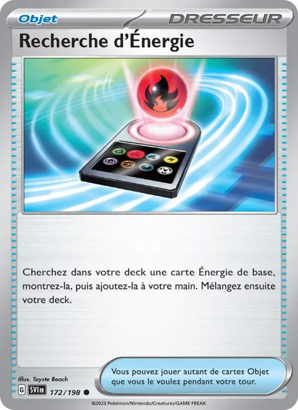 Carte Pokemon 172/198 Recherche d'Énergie | LorenZone
